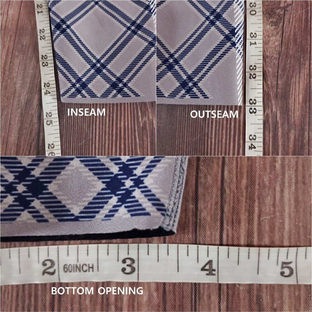 Ultracor Womens Size XS Ultra Plaid Plaid Stitch Ban Misty Gray Blue Leggings - Picture 12 of 12